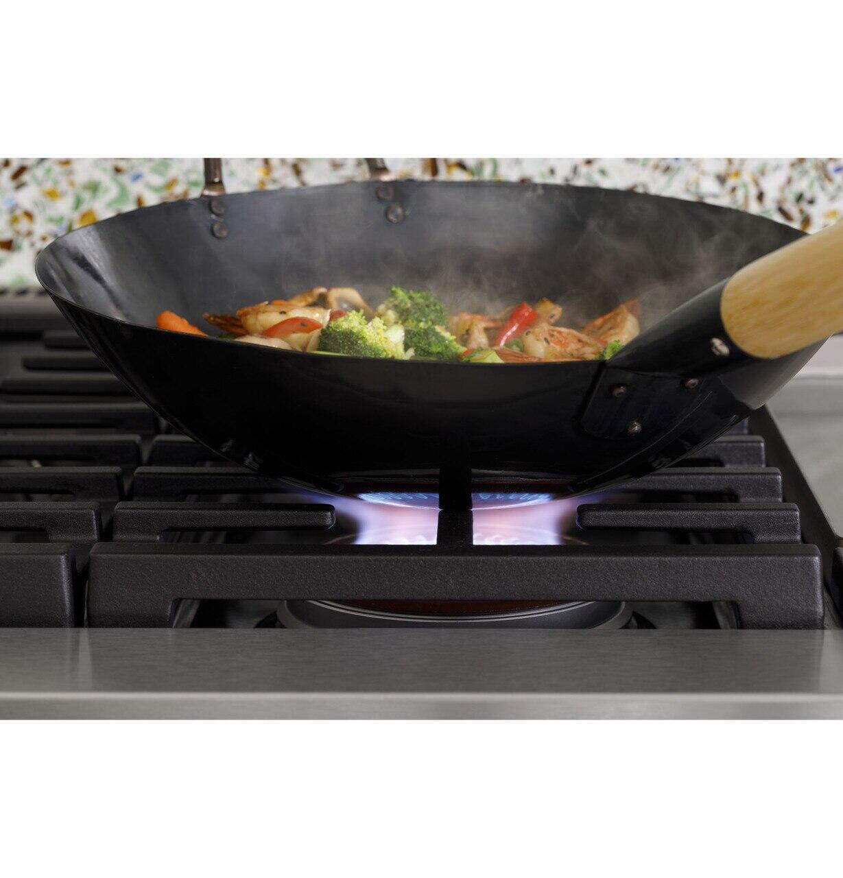 Cafe C2Y486P2TS1 Café™ 48" Smart Dual-Fuel Commercial-Style Range With 6 Burners And Griddle (Natural Gas)