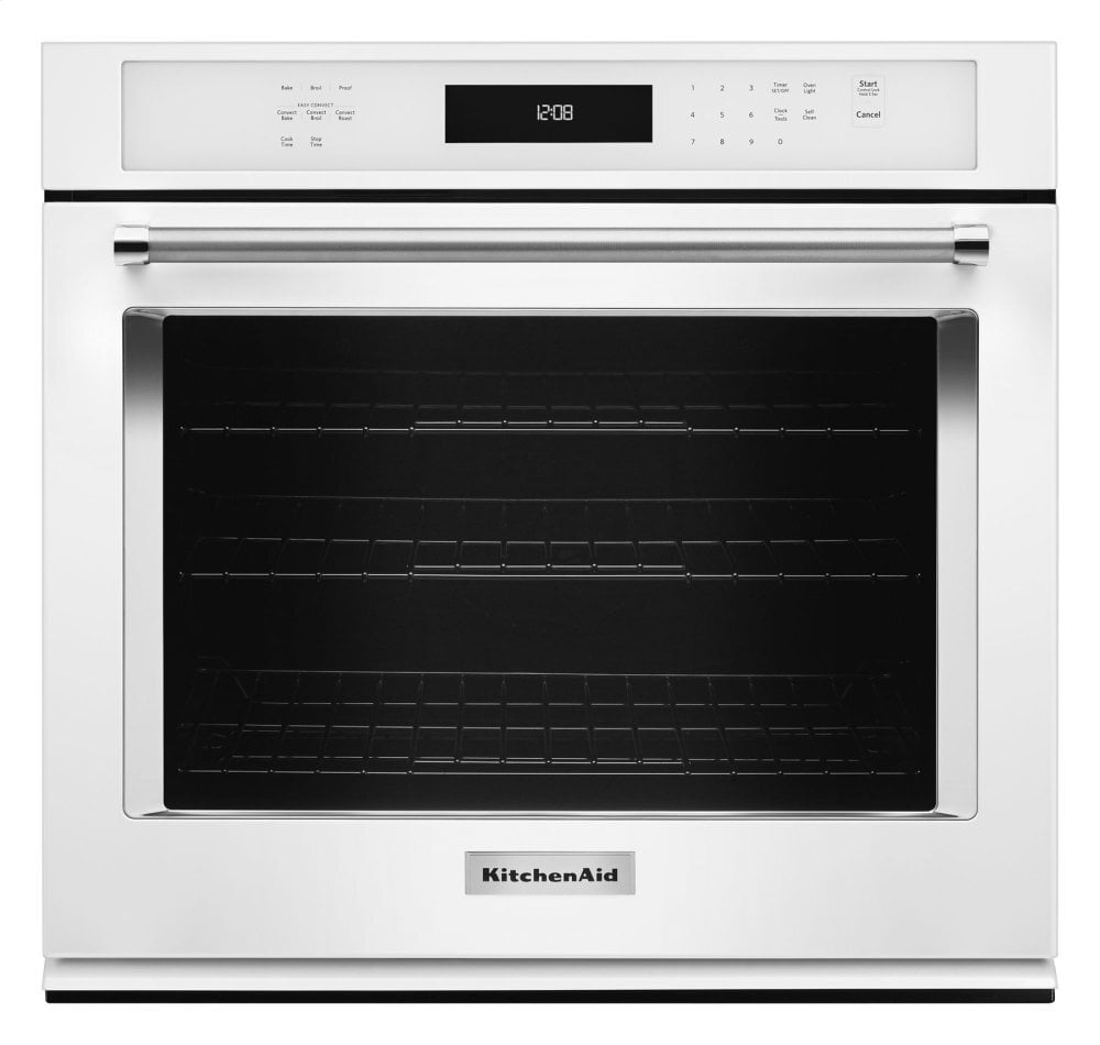 Kitchenaid KOSE507EWH 27" Single Wall Oven With Even-Heat™ True Convection - White