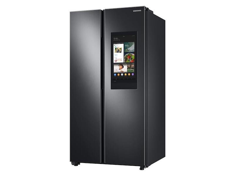 Samsung RS28A5F61SG 27.3 Cu. Ft. Smart Side-By-Side Refrigerator With Family Hub™ In Black Stainless Steel