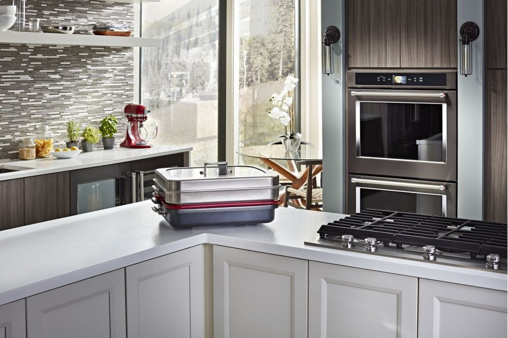 Kitchenaid KODE900HBS Smart Oven+ 30" Double Oven With Powered Attachments And Printshield™ Finish - Black Stainless Steel With Printshield™ Finish