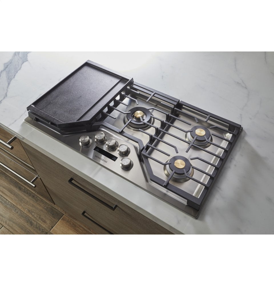 Monogram ZGU36ESLSS Monogram 36" Smart Deep-Recessed Gas Cooktop (Natural Gas)
