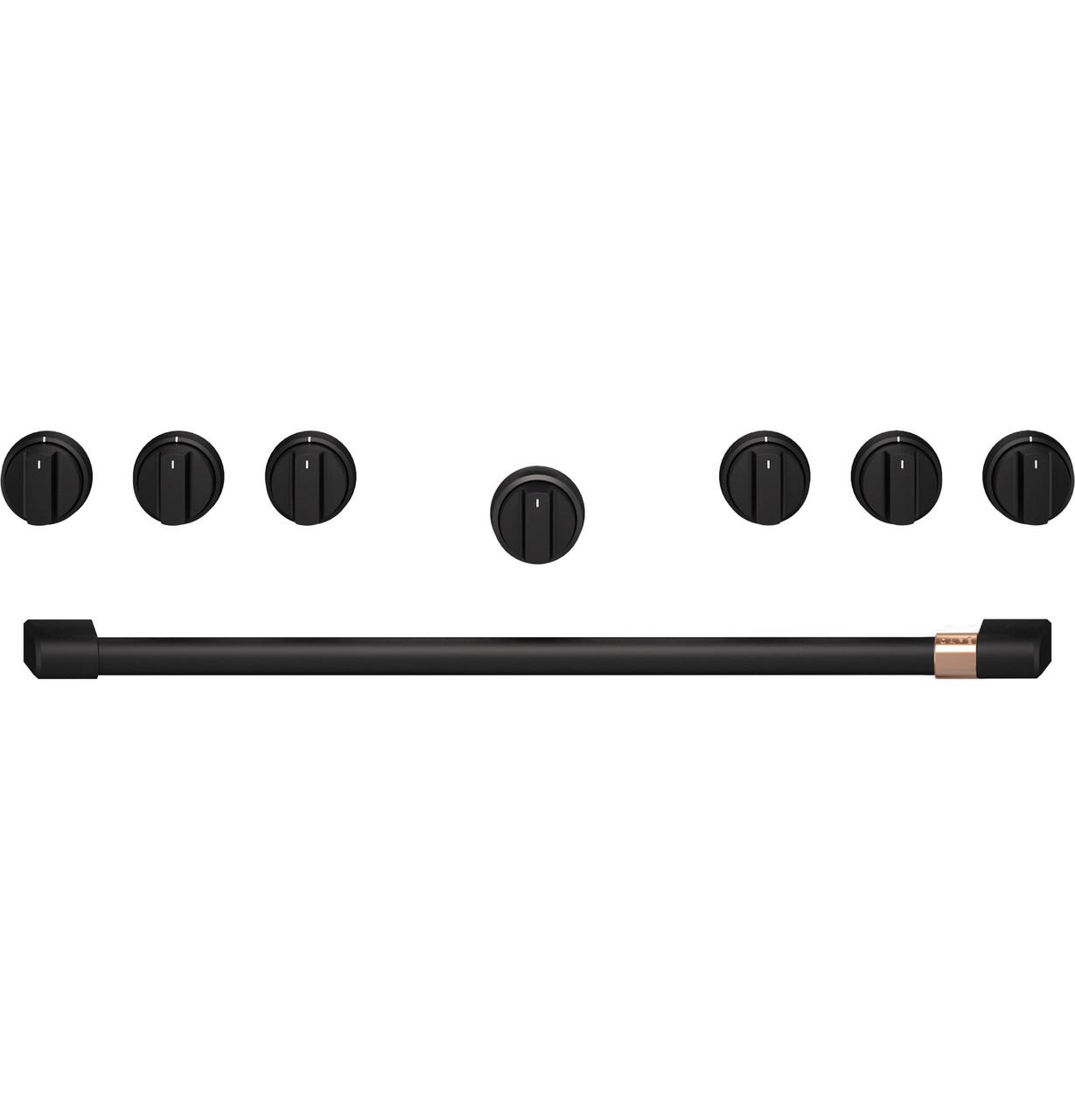 Cafe CXPR6HKPTFB Café™ 36" Flat Black Handle & Knob Set For Pro Range And Rangetop