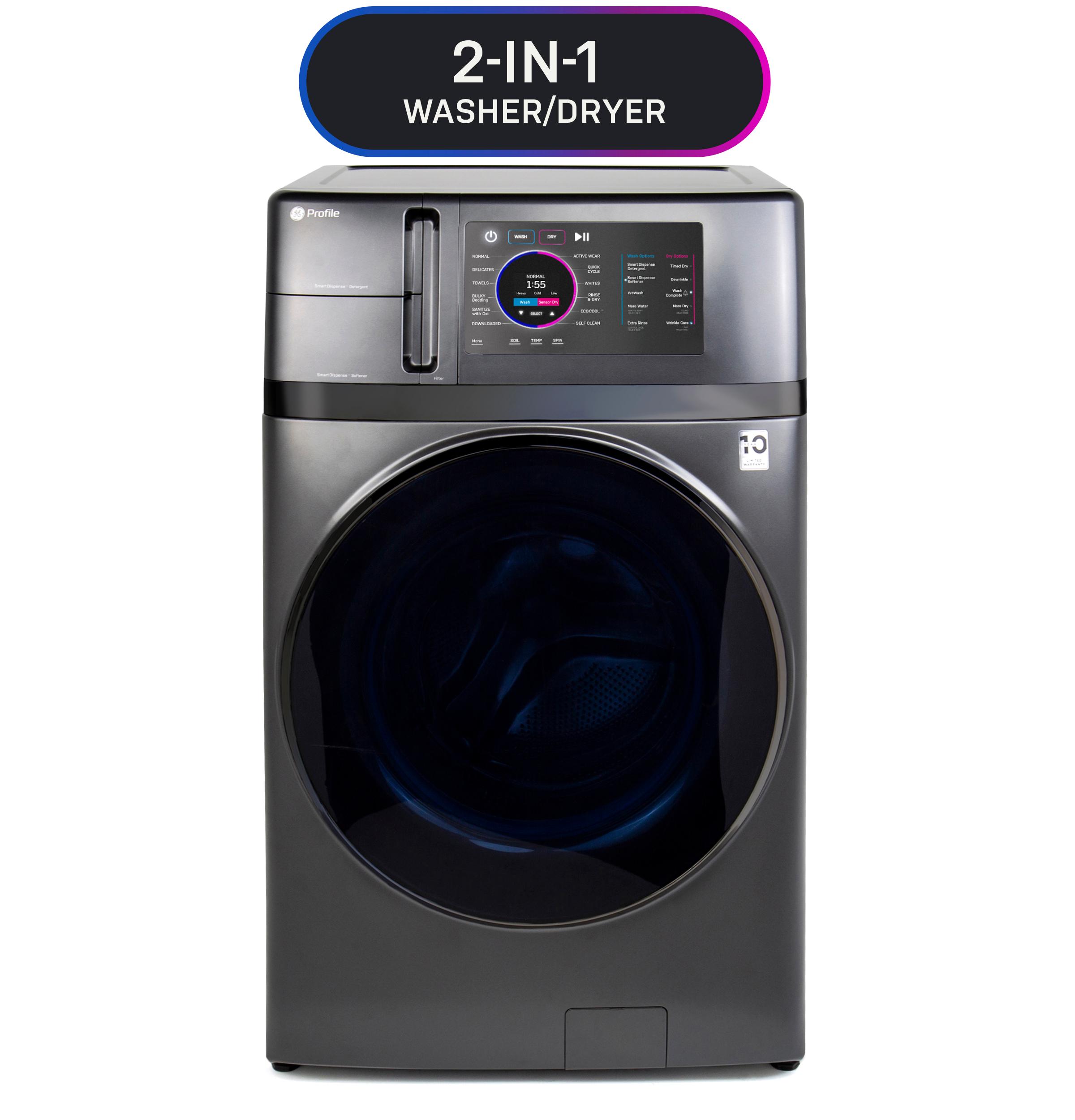Ge Appliances PFQ97HSPVDS Ge Profile™ 4.8 Cu. Ft. Capacity Ultrafast Combo With Ventless Heat Pump Technology Washer/Dryer