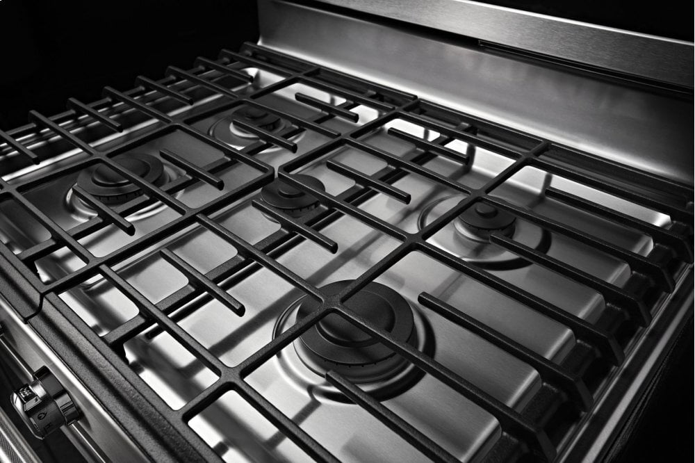Kitchenaid KFGG500ESS 30-Inch 5-Burner Gas Convection Range - Stainless Steel