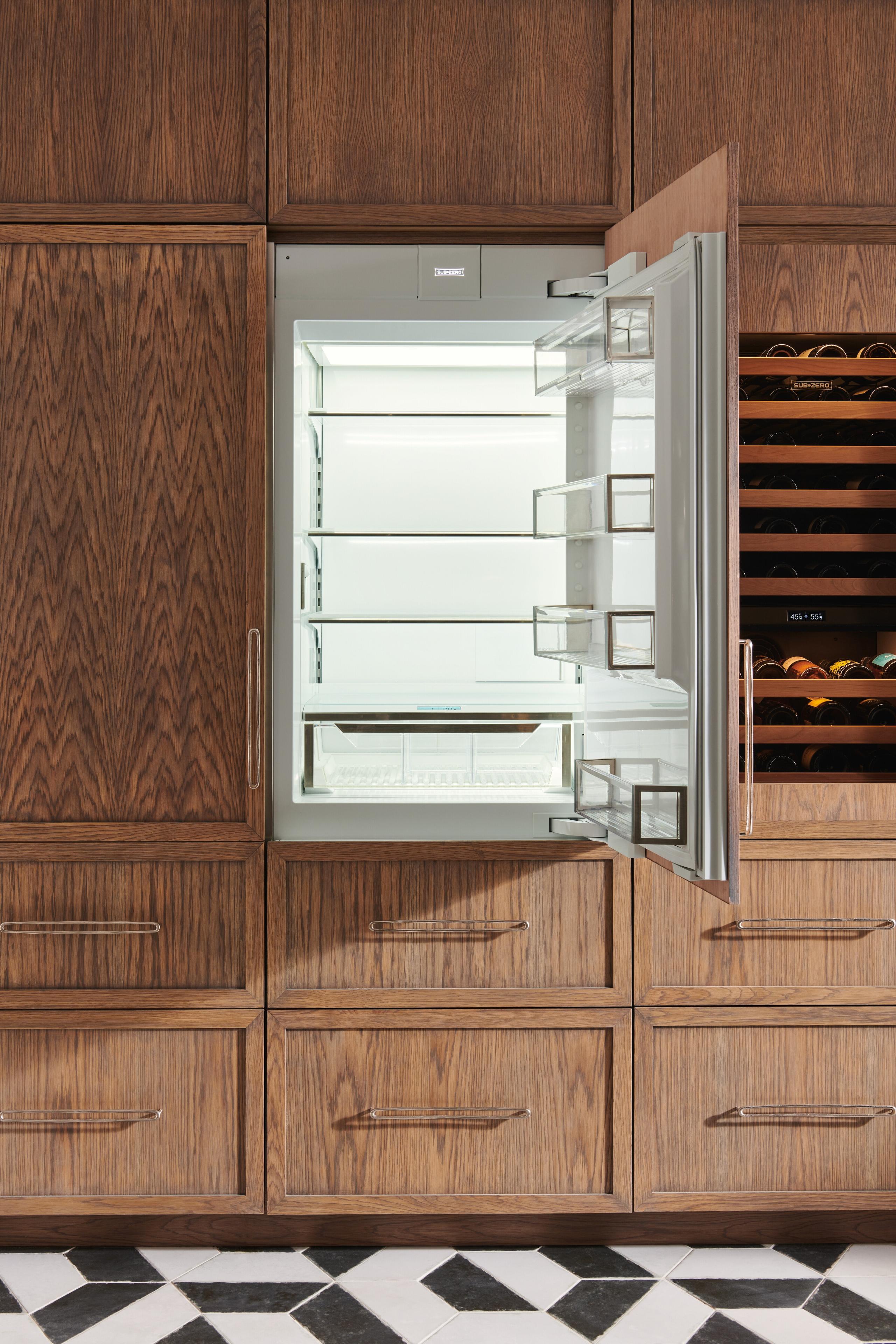 Sub-Zero DET3050RIDR 30" Designer Over-And-Under Refrigerator With Internal Dispenser - Panel Ready