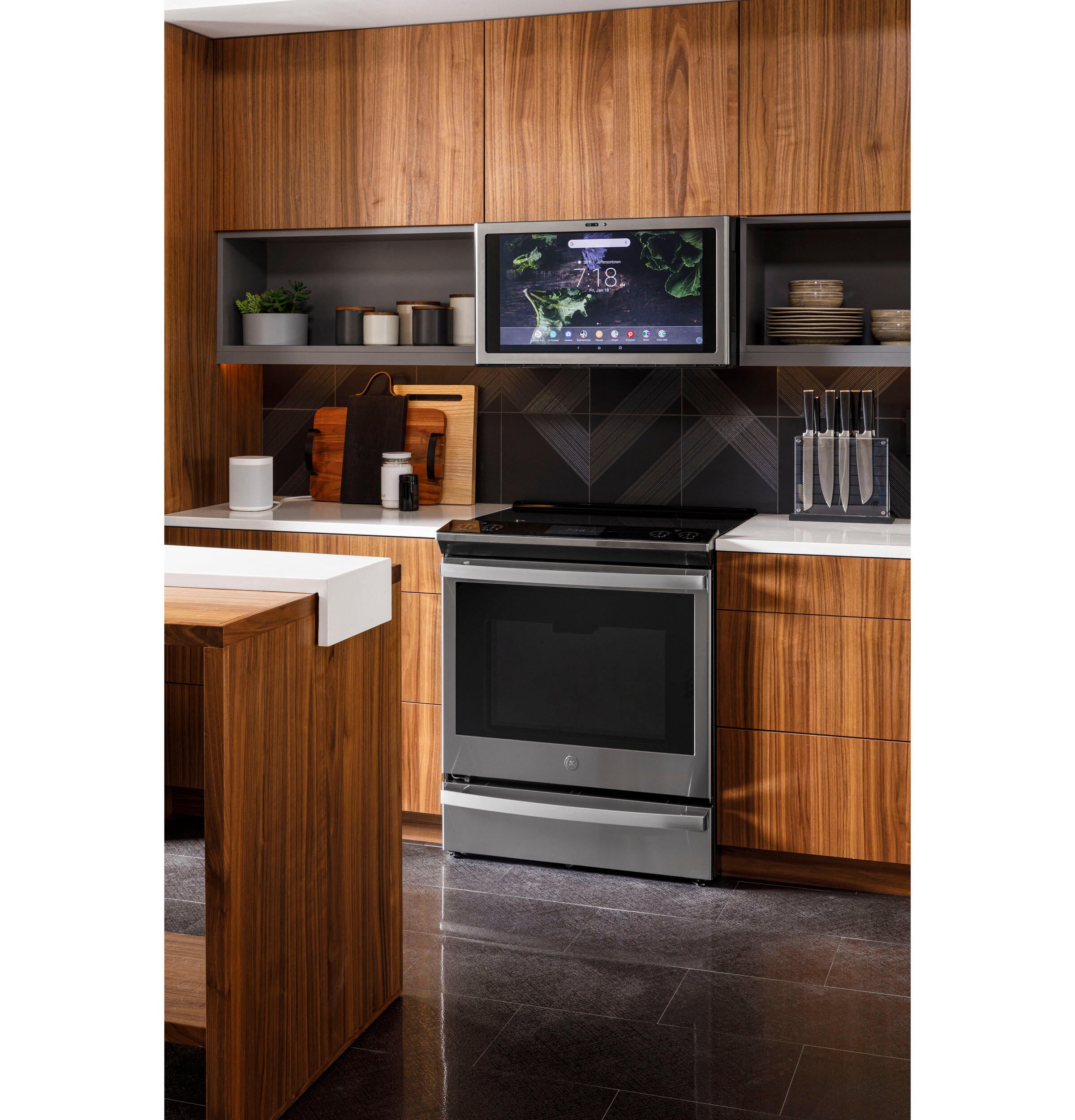 Ge Appliances PHS93XYPFS Ge Profile™ 30" Smart Slide-In Front-Control Induction Fingerprint Resistant Range With In Oven Camera