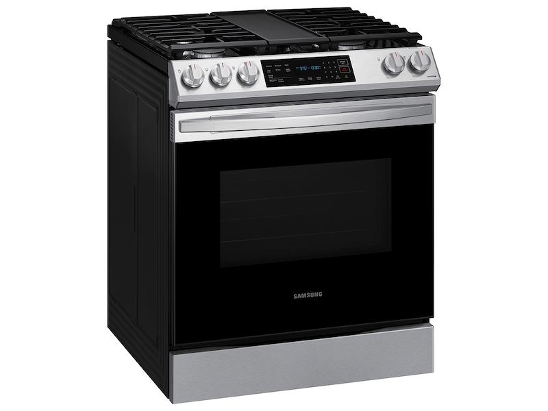 Samsung NX60BG8315SS 6.0 Cu. Ft. Smart Slide-In Gas Range With Air Fry & Convection In Fingerprint Resistant Stainless Steel