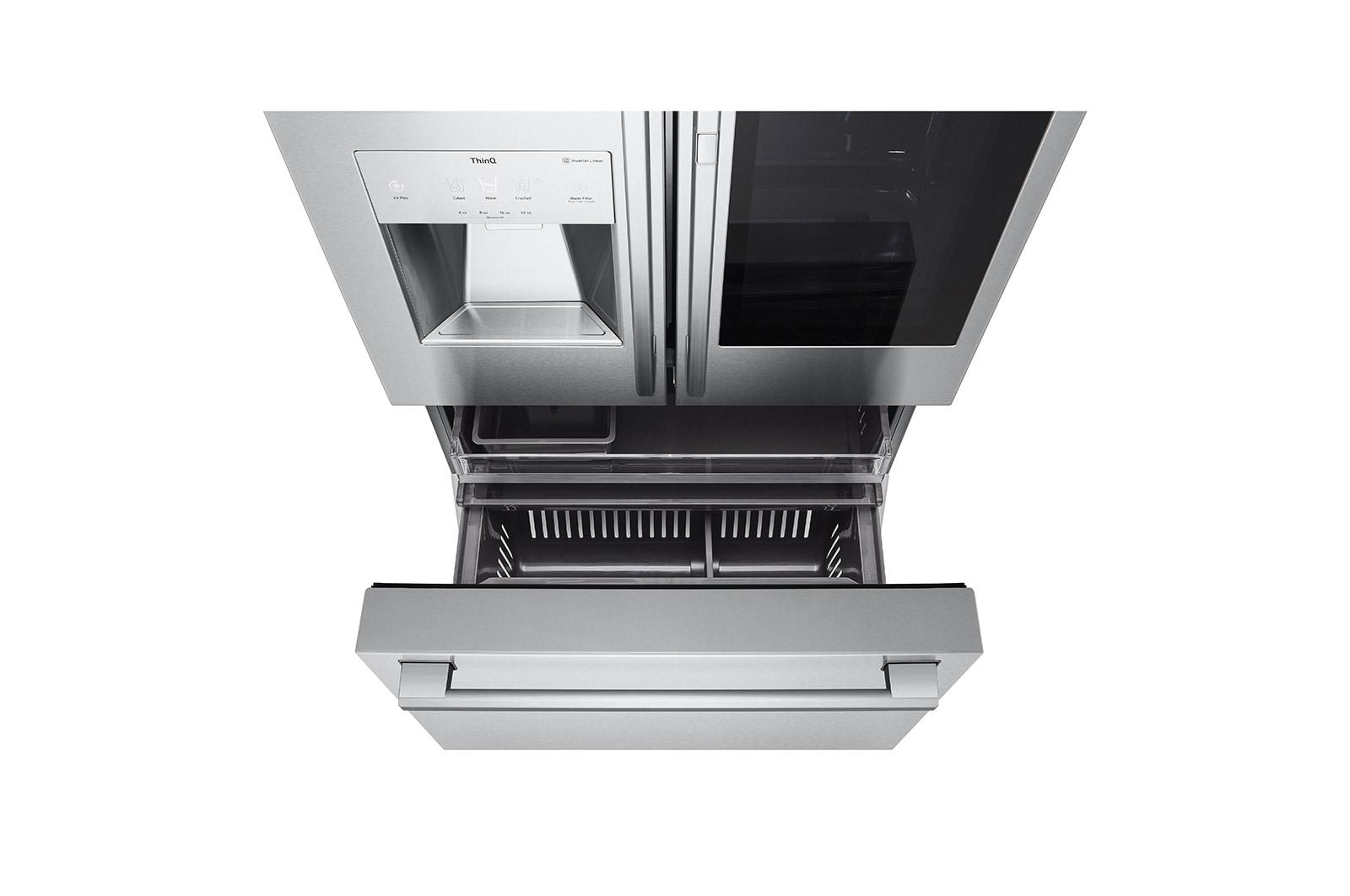 Lg SRFVC2416S Lg Studio 24 Cu. Ft. Smart Instaview® Door-In-Door® Large Capacity Counter-Depth Refrigerator With Craft Ice™ Maker