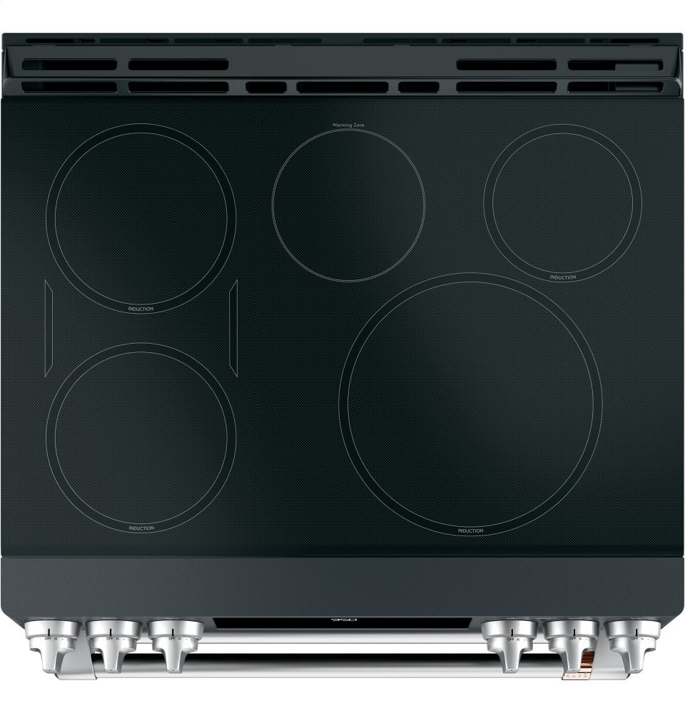 Cafe CHS950P3MD1 Café 30" Smart Slide-In, Front-Control, Induction And Convection Double-Oven Range