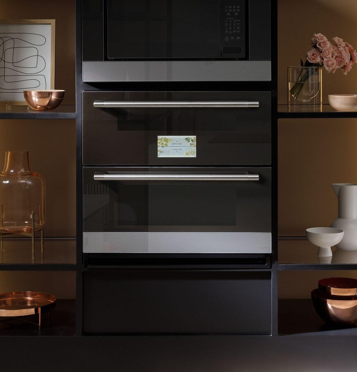 Cafe CTS92DM2NS5 Café™ 30" Smart Built-In Twin Flex Single Wall Oven In Platinum Glass