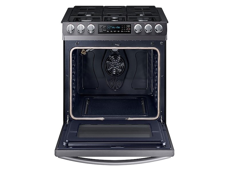 Samsung NX58N9420SG 5.8 Cu. Ft. Slide-In Gas Range With Convection In Black Stainless Steel