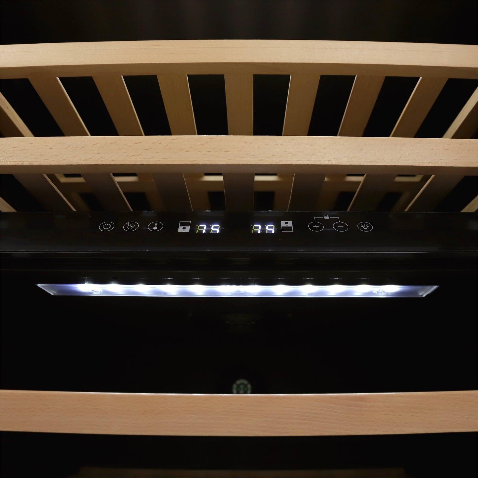 Avanti WCD46DZ3S 43 Bottle Designer Series Dual-Zone Wine Cooler