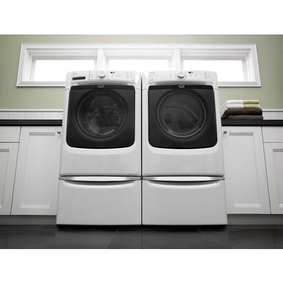 Amana XHPC155XW 15.5" Laundry Pedestal With Chrome Handle And Storage Drawer - White