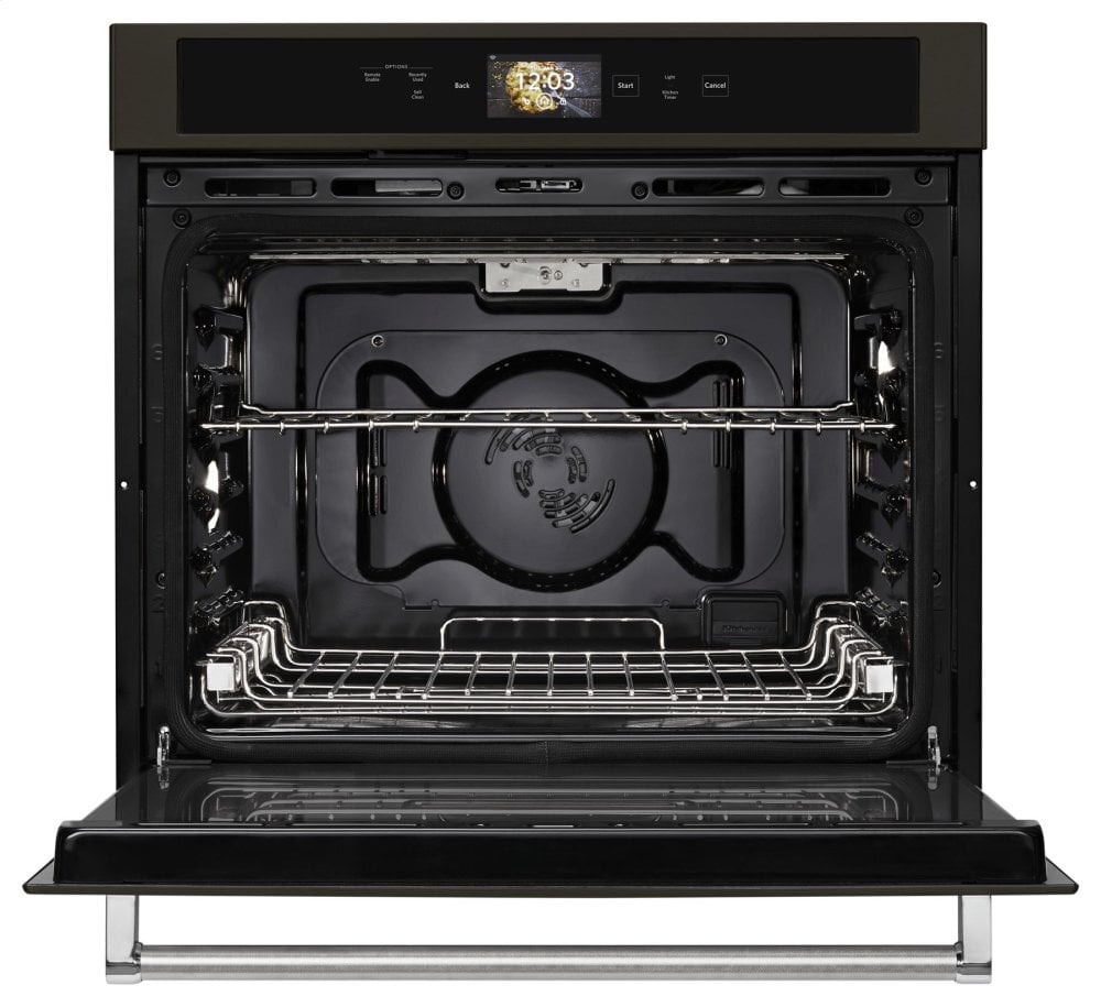 Kitchenaid KOSE900HBS Smart Oven+ 30" Single Oven With Powered Attachments And Printshield™ Finish - Black Stainless Steel With Printshield™ Finish