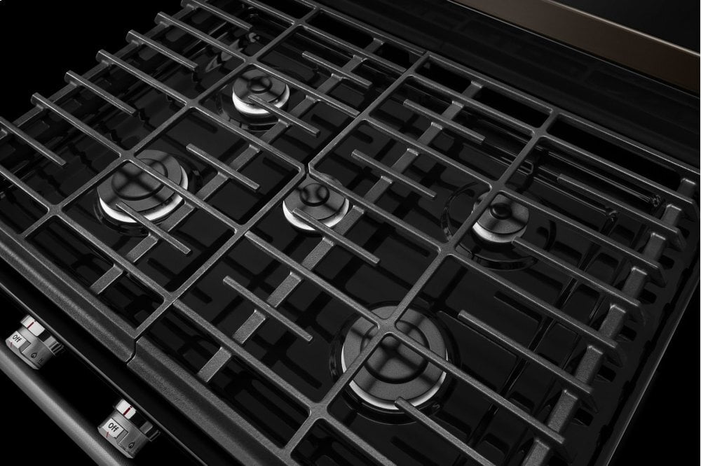 Kitchenaid KFGG500EBS 30-Inch 5-Burner Gas Convection Range - Black Stainless Steel With Printshield™ Finish