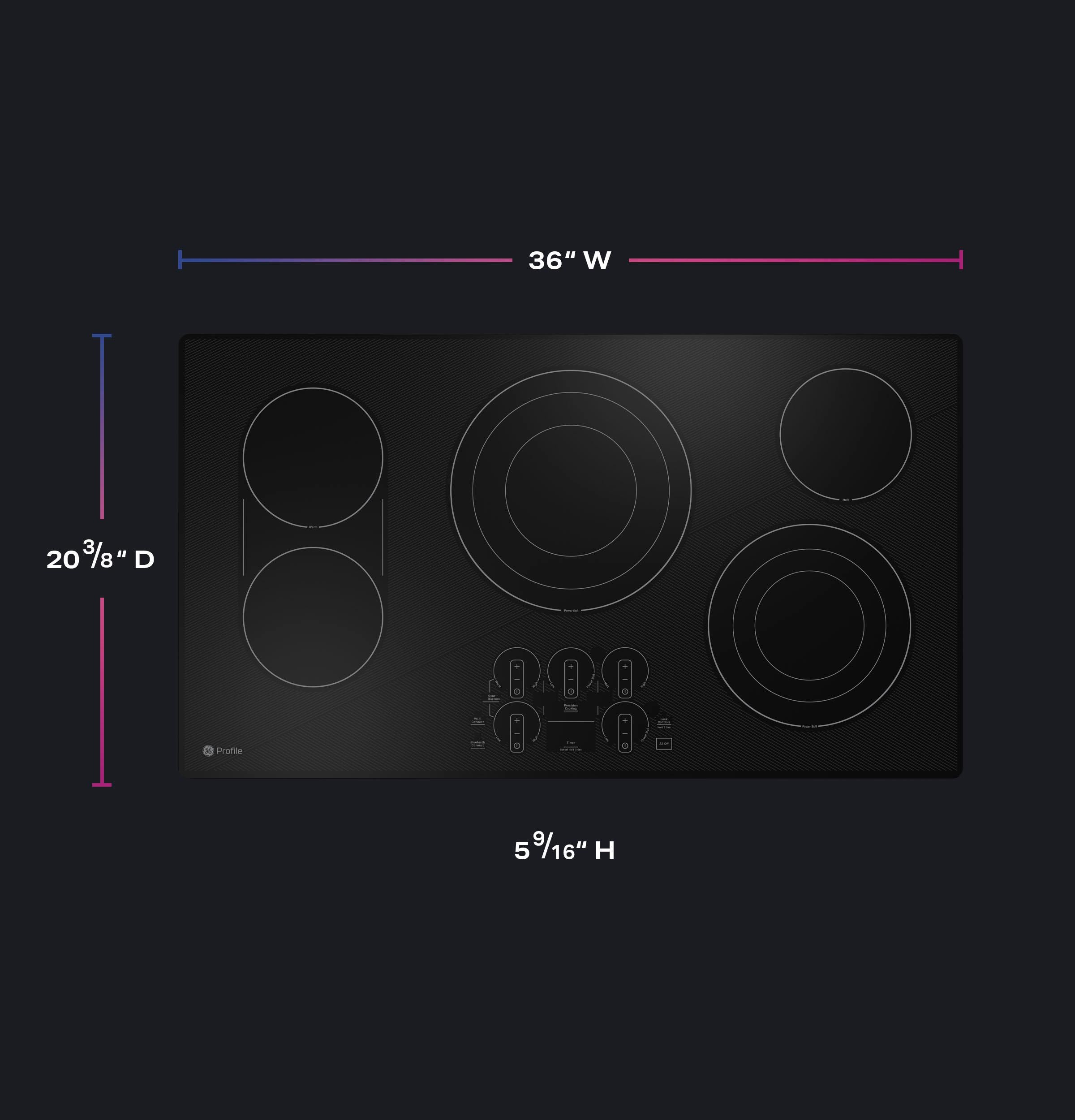 Ge Appliances PEP9036STSS Ge Profile™ 36" Built-In Touch Control Cooktop