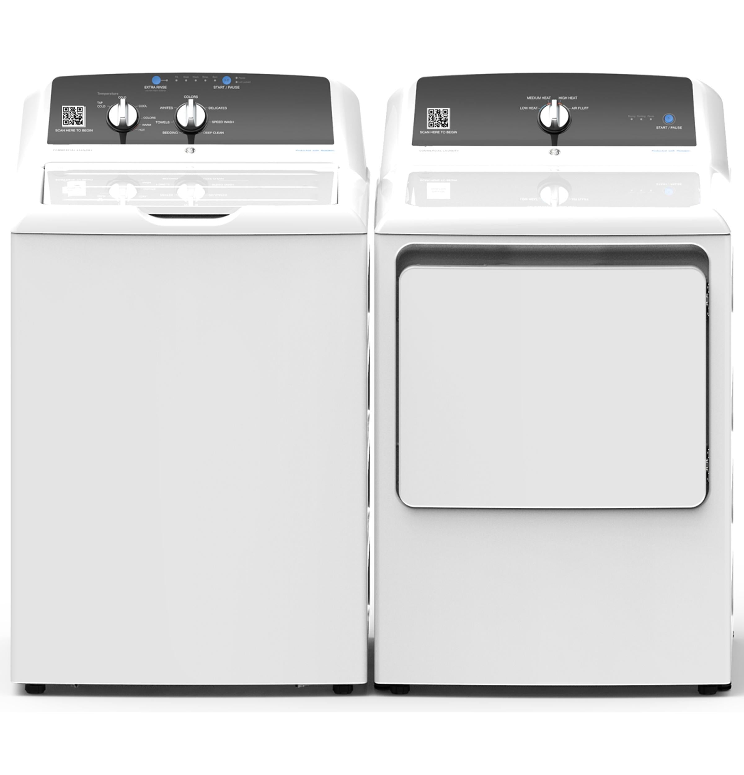Ge Appliances VTD52GASRWB Ge® 7.4 Cu. Ft. Capacity Aluminized Alloy Drum Commercial Gas Dryer With Sensor Dry
