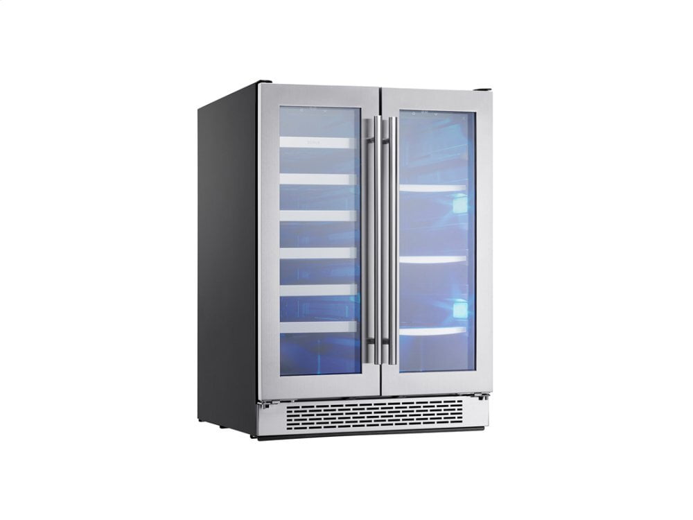Zephyr PRWB24C32AG 24" Dual Zone French Door Wine & Beverage Cooler