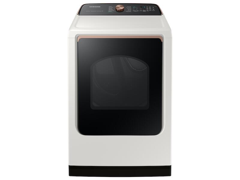 Samsung DVG55A7300E 7.4 Cu. Ft. Smart Gas Dryer With Steam Sanitize+ In Ivory