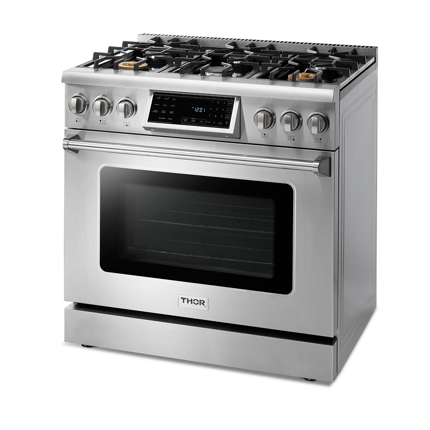 Thor Kitchen TRG3601 36 Inch Tilt Panel Professional Gas Range - Trg3601 / Trg3601Lp
