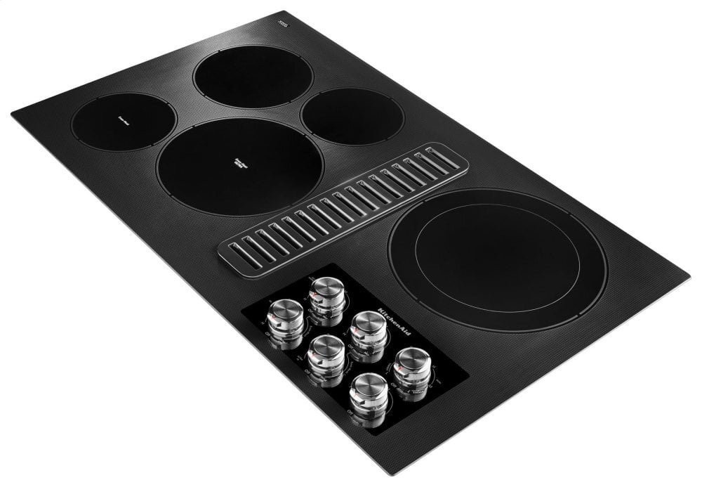 Kitchenaid KCED606GBL 36" Electric Downdraft Cooktop With 5 Elements - Black