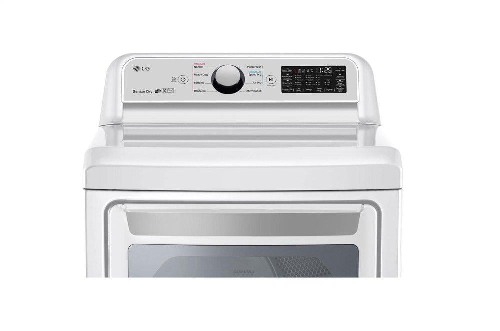 Lg DLG7301WE 7.3 Cu. Ft. Smart Wi-Fi Enabled Gas Dryer With Sensor Dry Technology