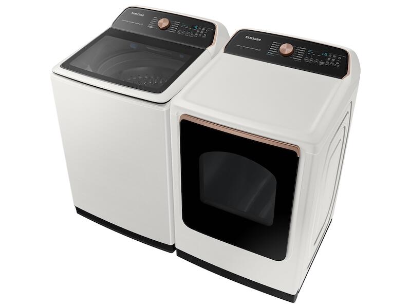 Samsung DVG55A7300E 7.4 Cu. Ft. Smart Gas Dryer With Steam Sanitize+ In Ivory