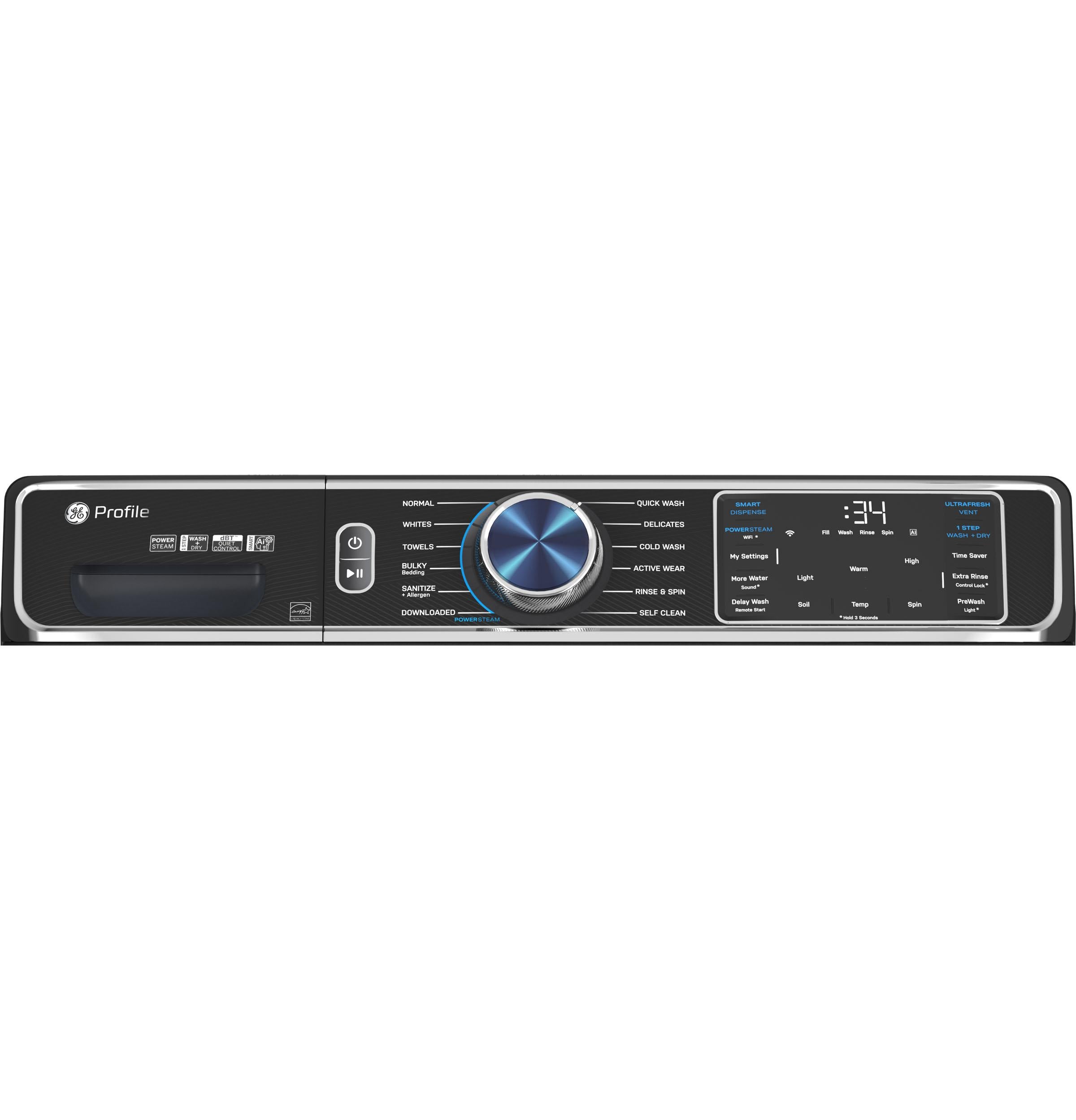 Ge Appliances PFW950SPTDS Ge Profile™ 5.3 Cu. Ft. Capacity Smart Front Load Energy Star® Steam Washer With Adaptive Smartdispense™ Ultrafresh Vent System Plus™ With Odorblock™