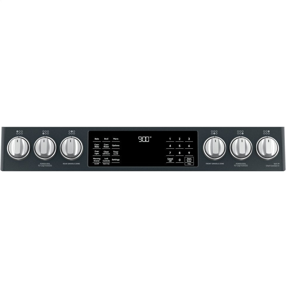Cafe C2S900P3MD1 Café 30" Slide-In Front Control Dual-Fuel Convection Range With Warming Drawer