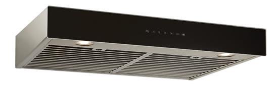 Best Range Hoods UCB3I36SBB Ispira 36-In. 550 Max Cfm Stainless Steel Under-Cabinet Range Hood With Purled™ Light System And Black Glass, Energy Star Certified