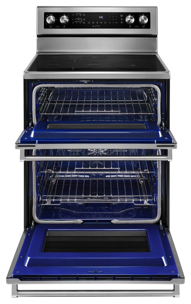 Kitchenaid KFED500ESS 30-Inch 5 Burner Electric Double Oven Convection Range - Stainless Steel