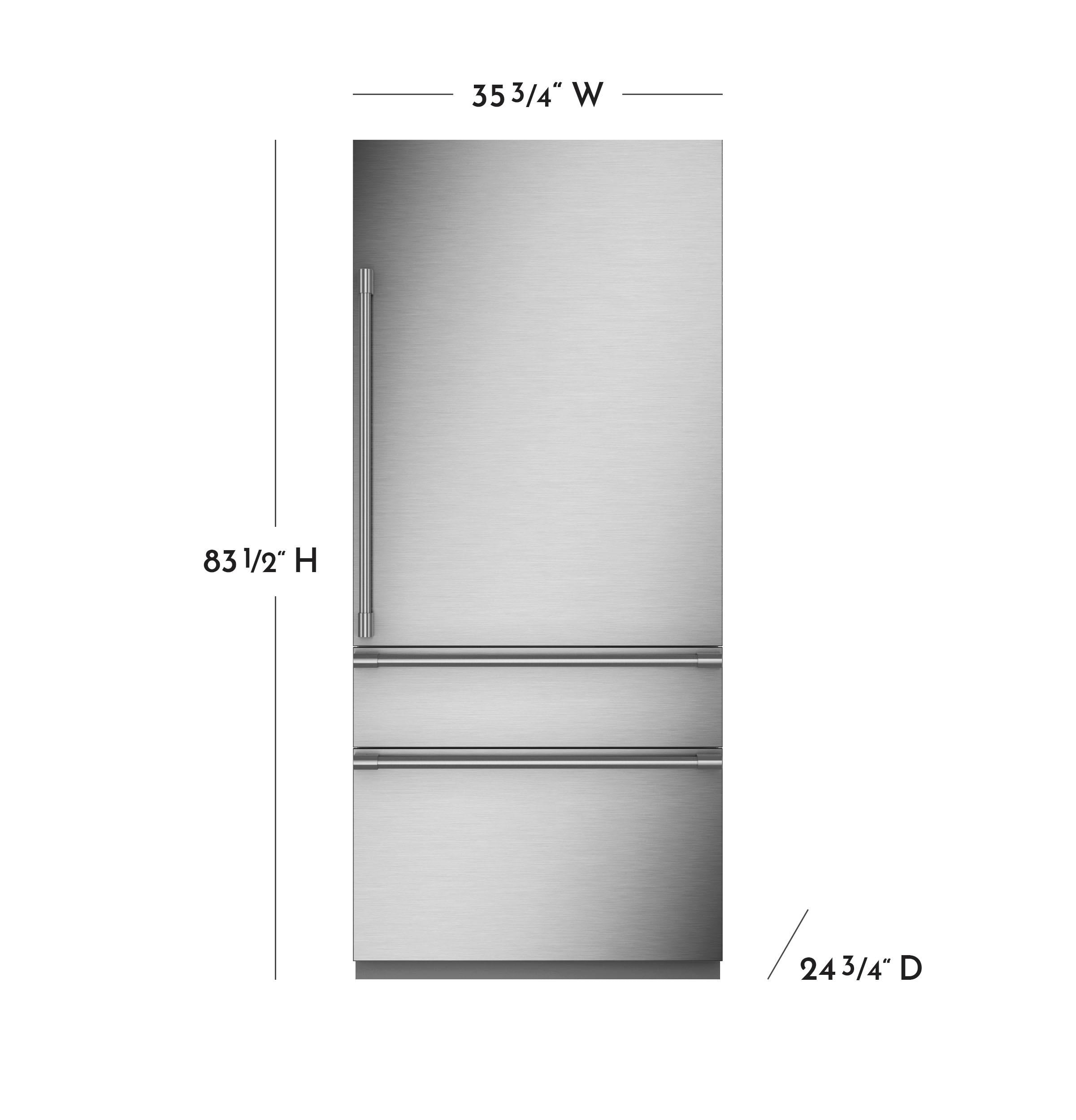 Monogram ZIC363NBVRH Monogram 36" Integrated Bottom-Freezer Refrigerator
