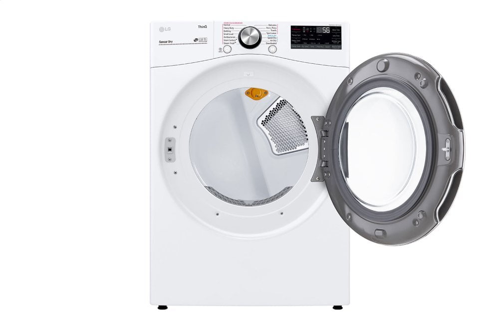 Lg DLGX4201W 7.4 Cu. Ft. Ultra Large Capacity Smart Wi-Fi Enabled Front Load Gas Dryer With Turbosteam™ And Built-In Intelligence