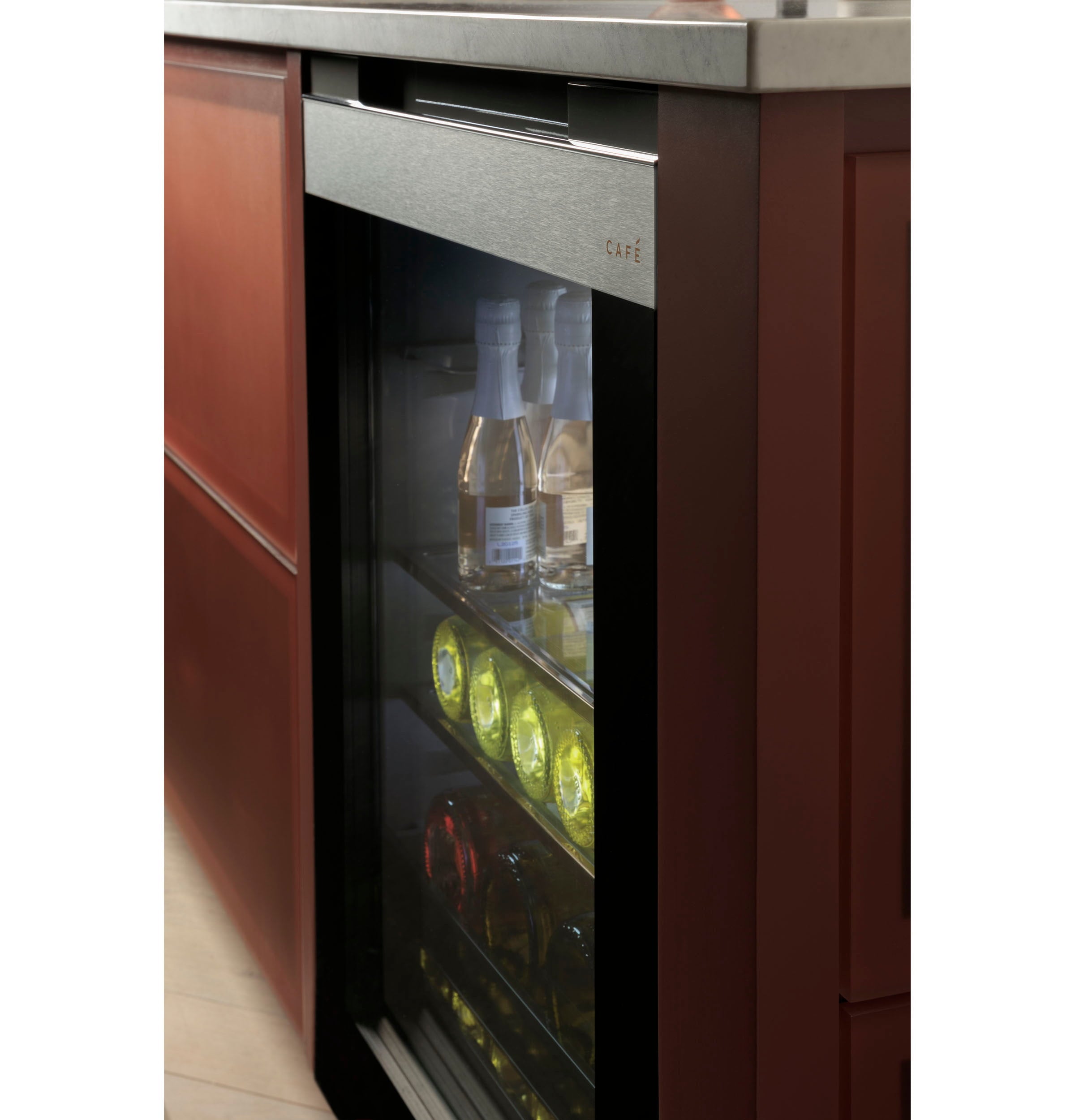 Cafe CCR06DM2PS5 Café Wine Center In Platinum Glass