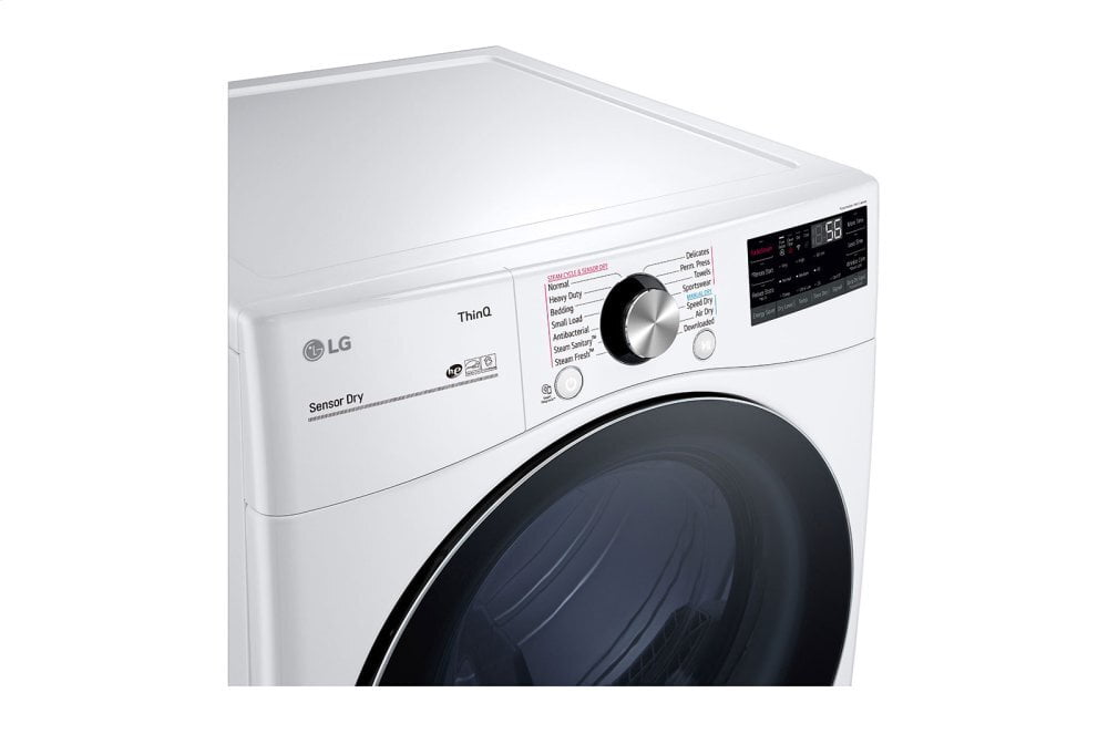 Lg DLGX4201W 7.4 Cu. Ft. Ultra Large Capacity Smart Wi-Fi Enabled Front Load Gas Dryer With Turbosteam™ And Built-In Intelligence