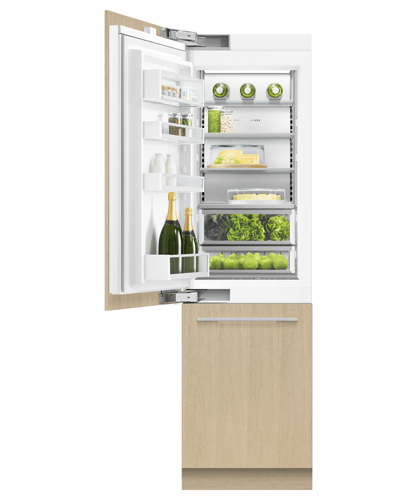 Fisher & Paykel RS2484WLUK1 Integrated Refrigerator Freezer, 24", Ice & Water