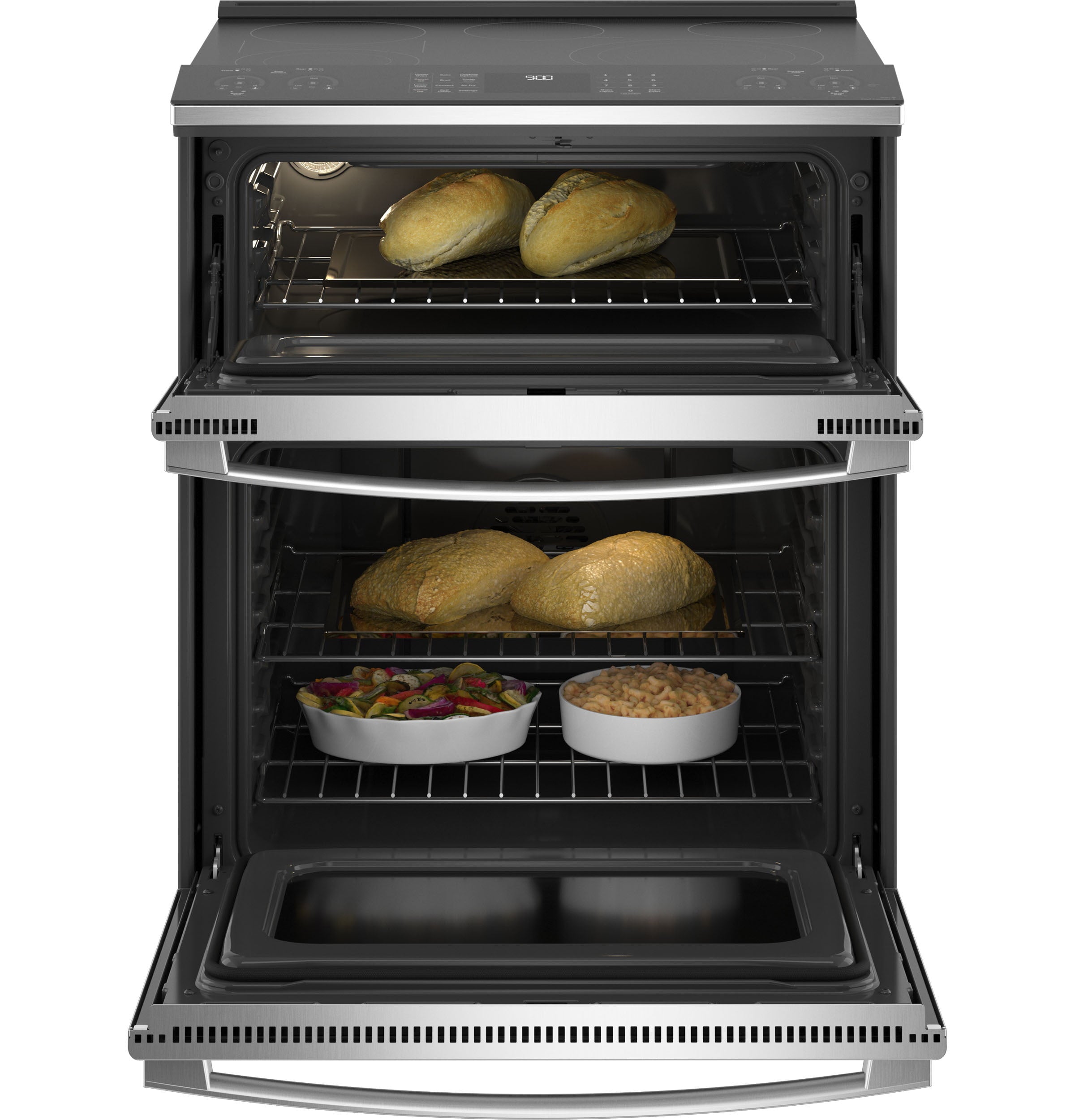 Ge Appliances PS960YPFS Ge Profile™ 30" Smart Slide-In Electric Double Oven Convection Fingerprint Resistant Range