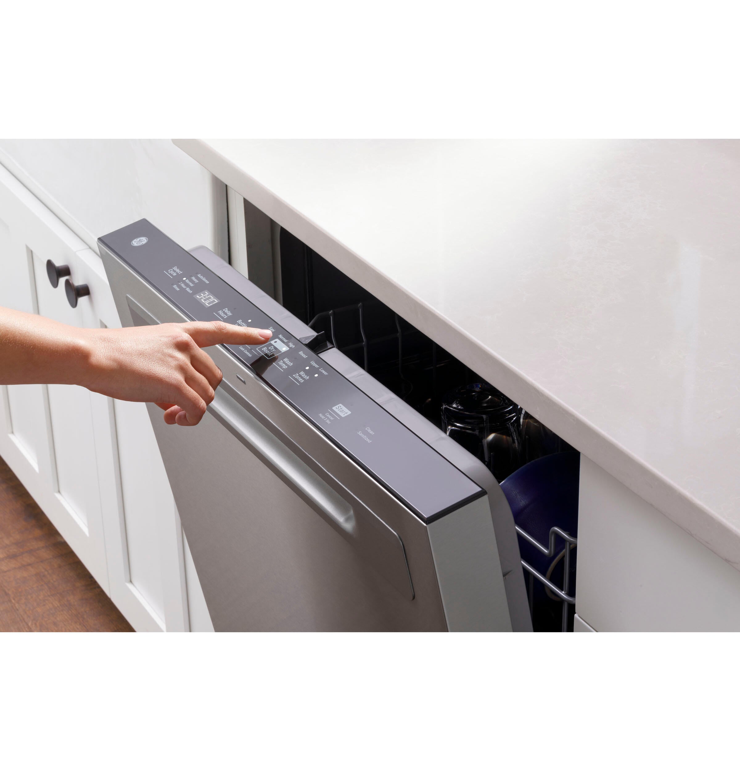 Ge Appliances GDP630PGRBB Ge® Top Control With Plastic Interior Dishwasher With Sanitize Cycle & Dry Boost