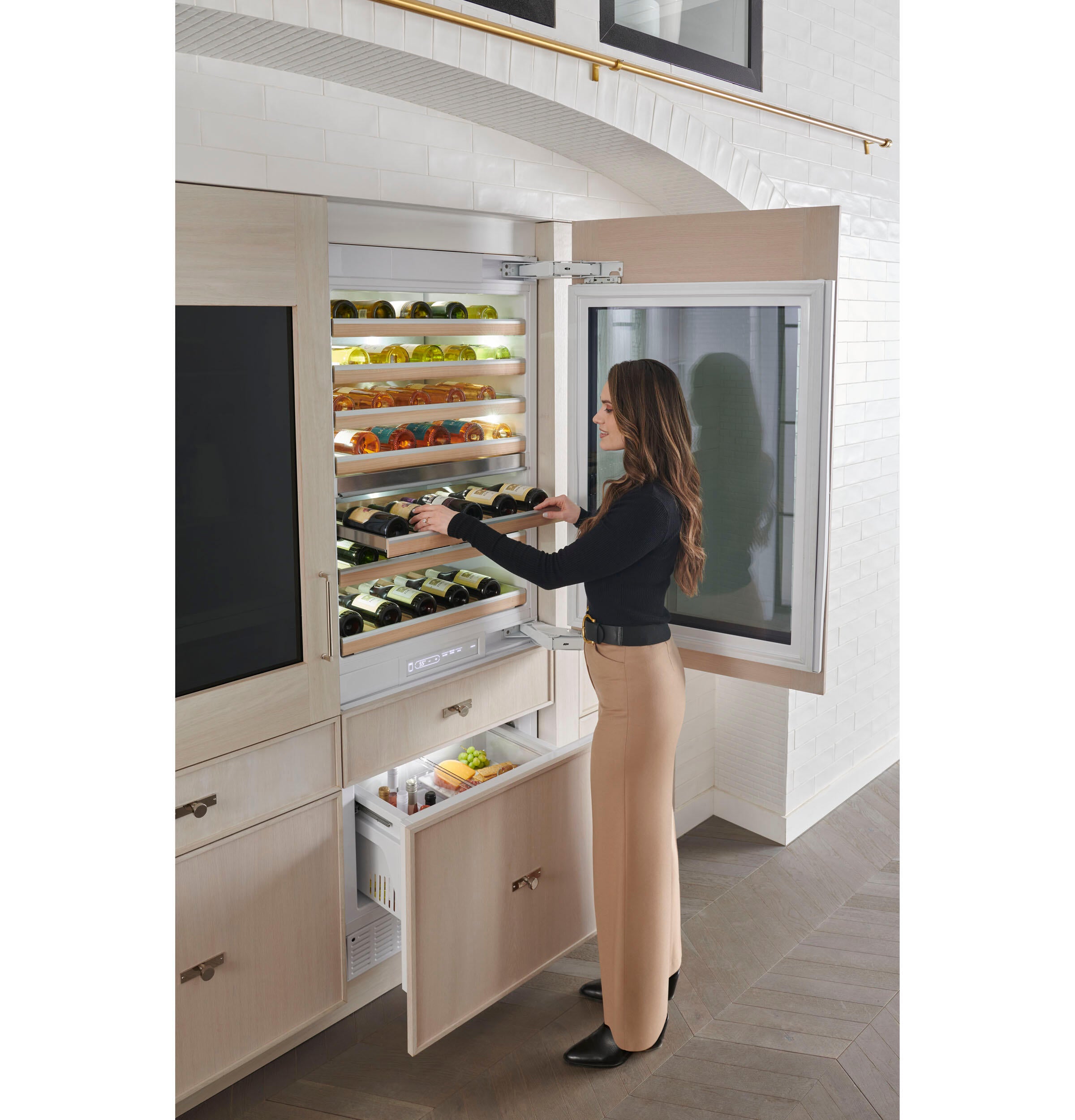 Monogram ZIW303NPPII Monogram 30" Fully Integrated Wine Refrigerator