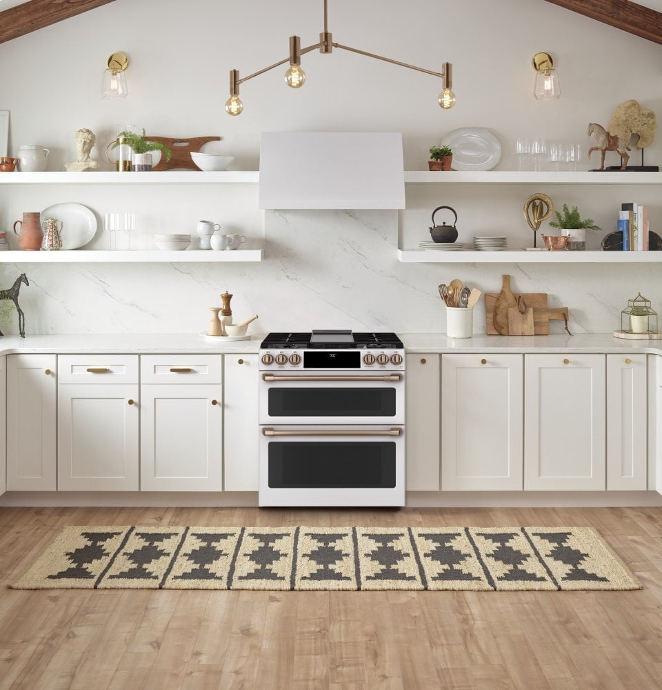 Cafe C2S950P4MW2 Café 30" Smart Slide-In, Front-Control, Dual-Fuel, Double-Oven Range With Convection