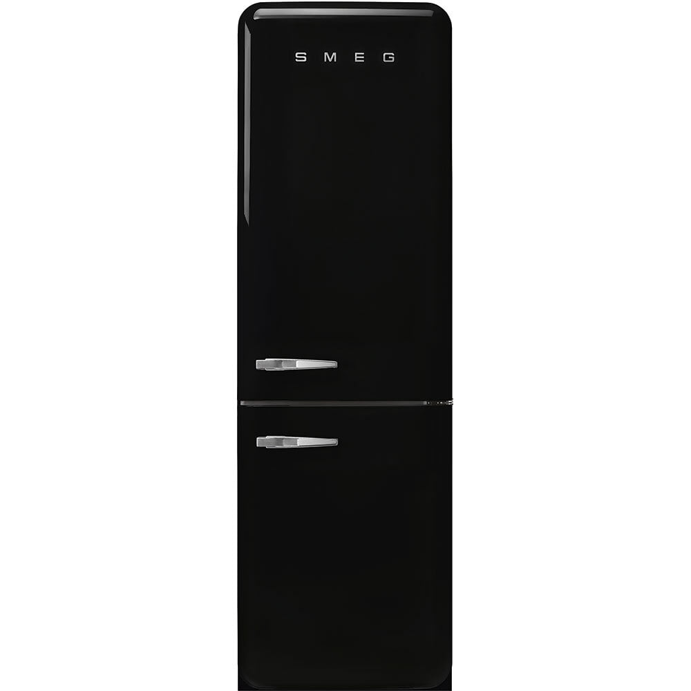 Smeg FAB32URBL3 '50S Style No Frost' Fridge-Freezer, Black, Right Hand Hinge, 60 Cm (Approx 24