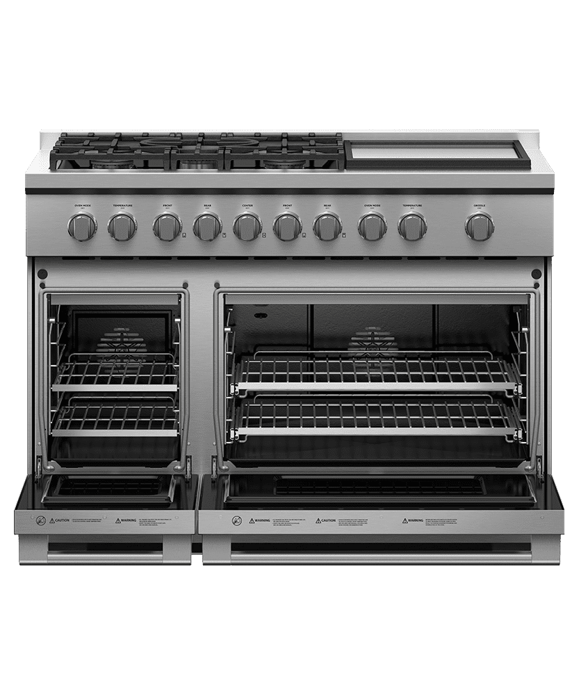 Fisher & Paykel RGV3485GDL Gas Range, 48", 5 Burners With Griddle, Lpg