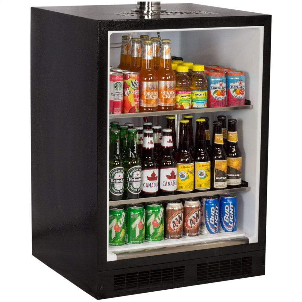 Marvel ML24BSS2RB Marvel Built-In Indoor Single Tap With Stainless Steel Door - Solid Black Door - Right Hinge