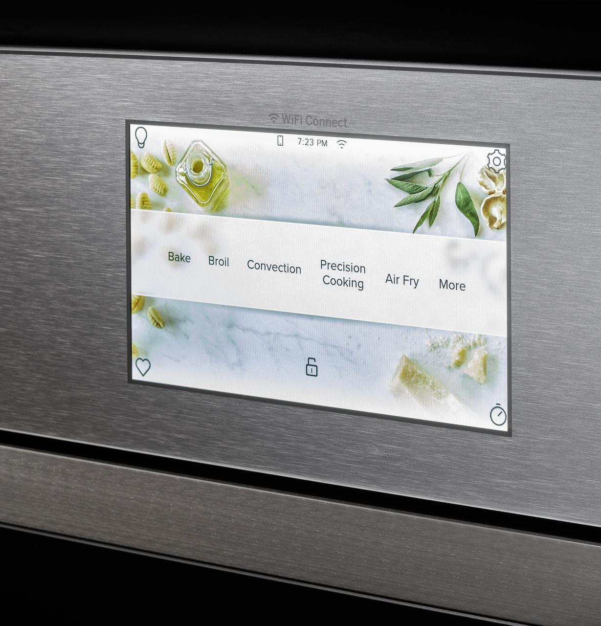Cafe CTD90DM2NS5 Café™ Minimal Series 30" Smart Built-In Convection Double Wall Oven In Platinum Glass