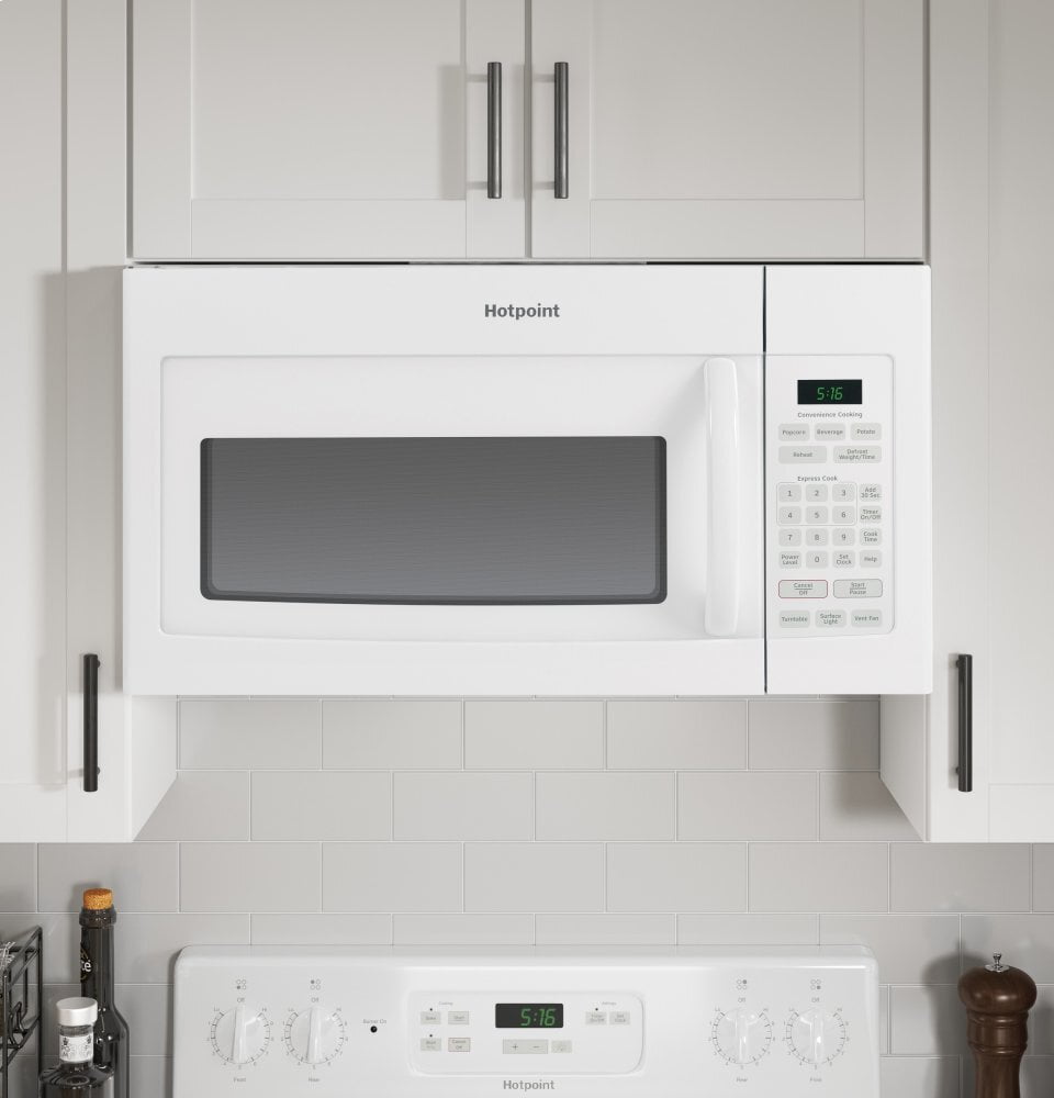 Hotpoint RVM5160DHWW Hotpoint® 1.6 Cu. Ft. Over-The-Range Microwave Oven