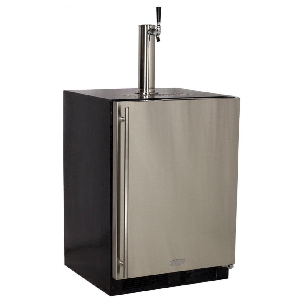 Marvel ML24BSS2RB Marvel Built-In Indoor Single Tap With Stainless Steel Door - Solid Black Door - Right Hinge