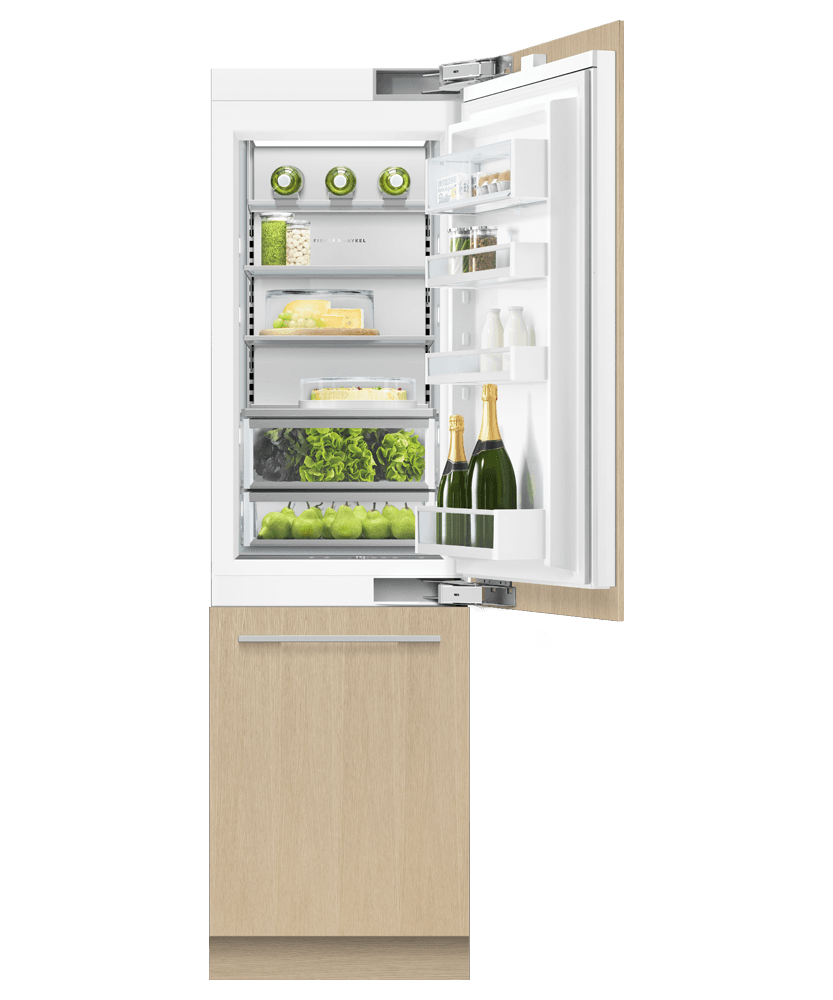 Fisher & Paykel RS2484WRU1 Integrated Refrigerator Freezer, 24", Ice & Water