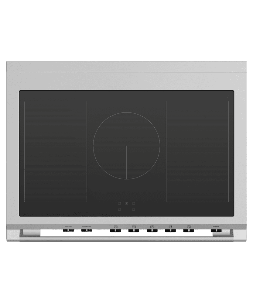 Fisher & Paykel OR36SCI6R1 Induction Range, 36", 5 Zones With Smartzone, Self-Cleaning