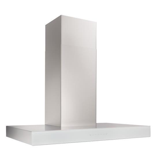 Best Range Hoods WCB3I30SBW Ispira 30-In. 650 Maxcfm Stainless Steel Chimney Range Hood With Purled™ Light System And White Glass