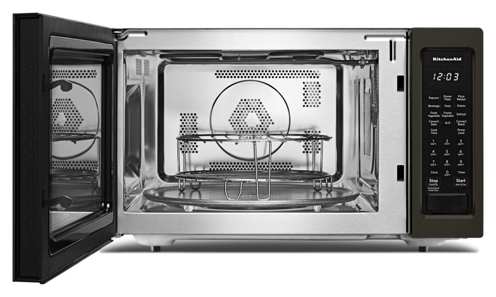 Kitchenaid KMCC5015GBS 21 3/4" Countertop Convection Microwave Oven With Printshield™ Finish - 1000 Watt - Black Stainless Steel With Printshield™ Finish
